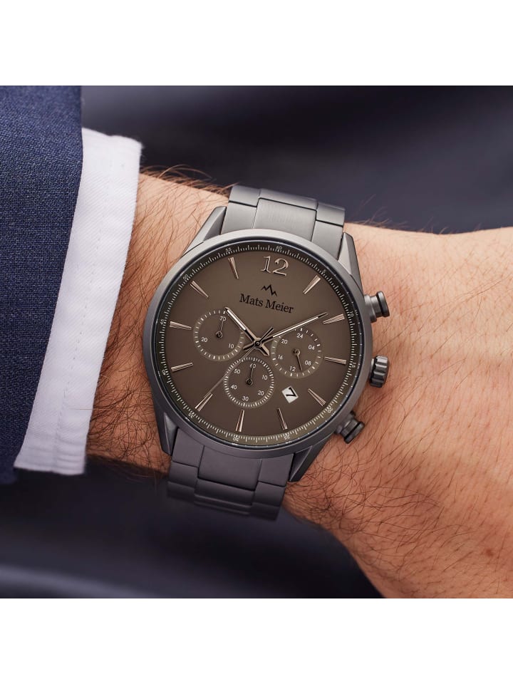 Mats Meier Chronograph Grand cornier in Grau günstig kaufen M