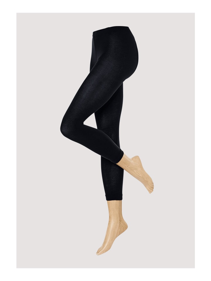 Hessnatur Feinstrumpf-Leggings in schwarz günstig kaufen