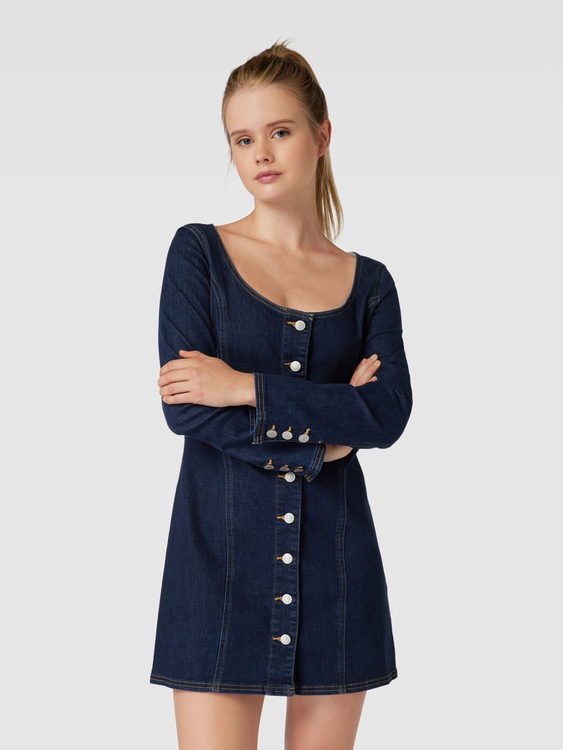 Jeanskleid mit Knopfleiste Modell 'VEDA' in jeans