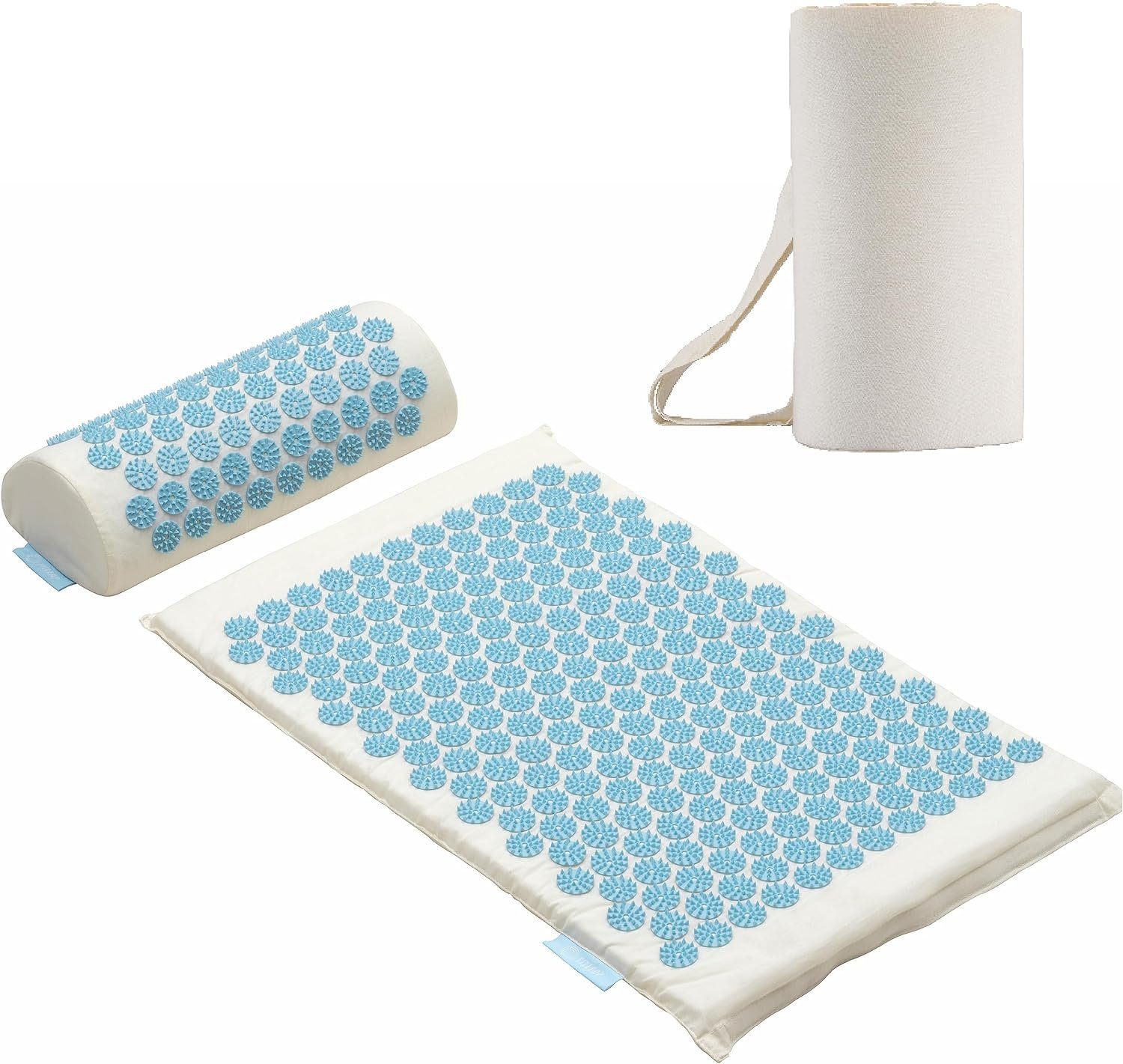 KLAMER Akupressurmatte Fitleap Akupressurmatte-Set mit Kissen, Massage-Matte zur wohltuenden…