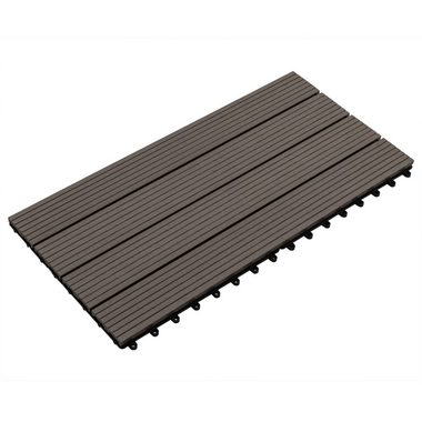 Teppichboden Terrassenfliesen 6 Stk. WPC 60x30 cm 1,08 m² Dunkelbraun, vidaXL