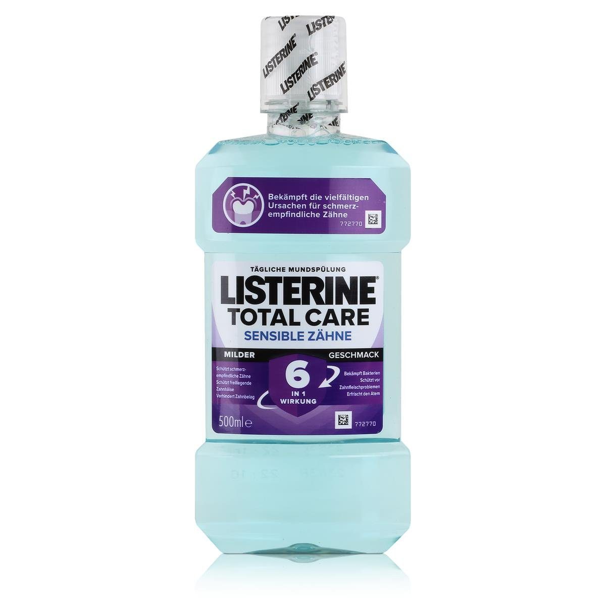 Listerine Mundspülung, Listerine Total Care Sensible Zähne 500ml - Hält ihren Atem frisch (1e