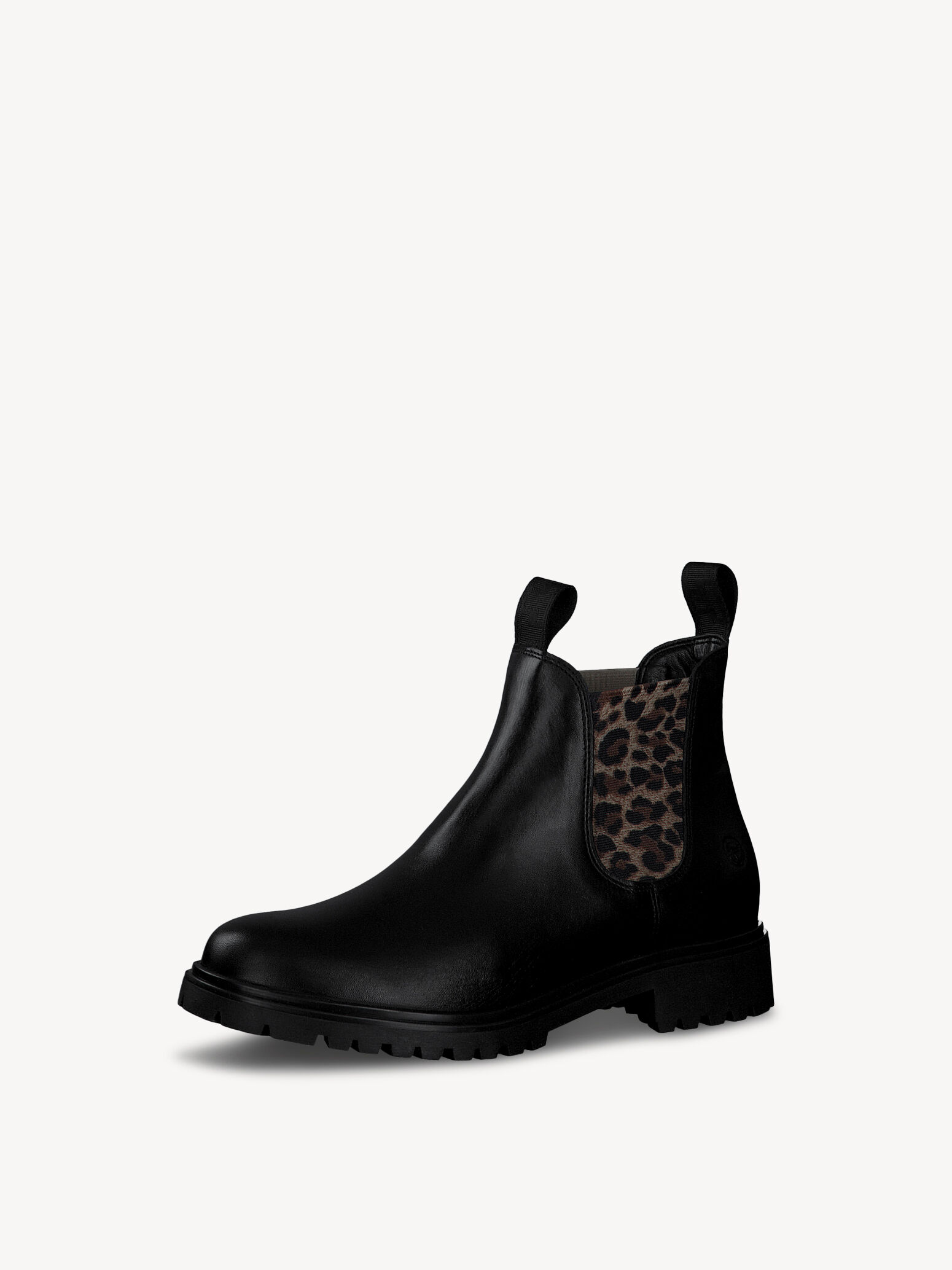 Bottine Chelsea en cuir - noir
