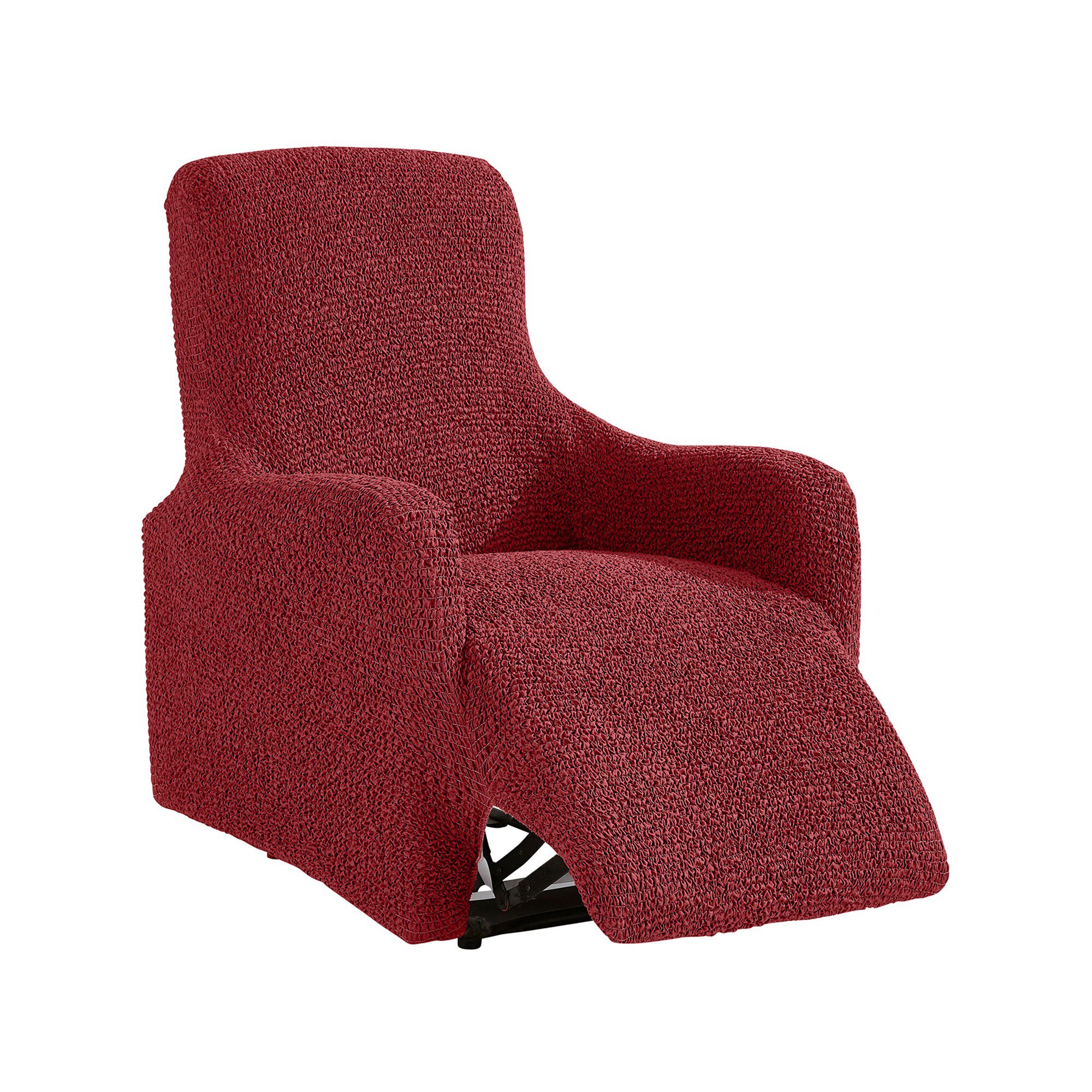 Housse bi-extensible imprimée gaufrée pour fauteuil relax