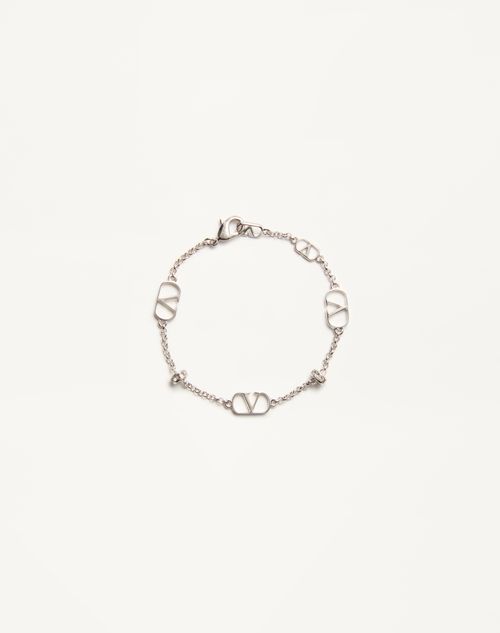 Pulseira VLogo Signature em Metal e Cristal