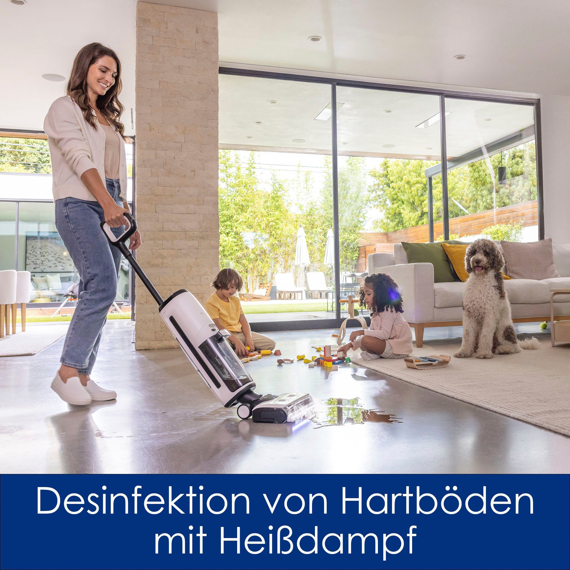 Tineco Nass-Trocken-Akkusauger Floor One S7 Steam Plus mit Dampfreinigung, 350 W, beutellos
