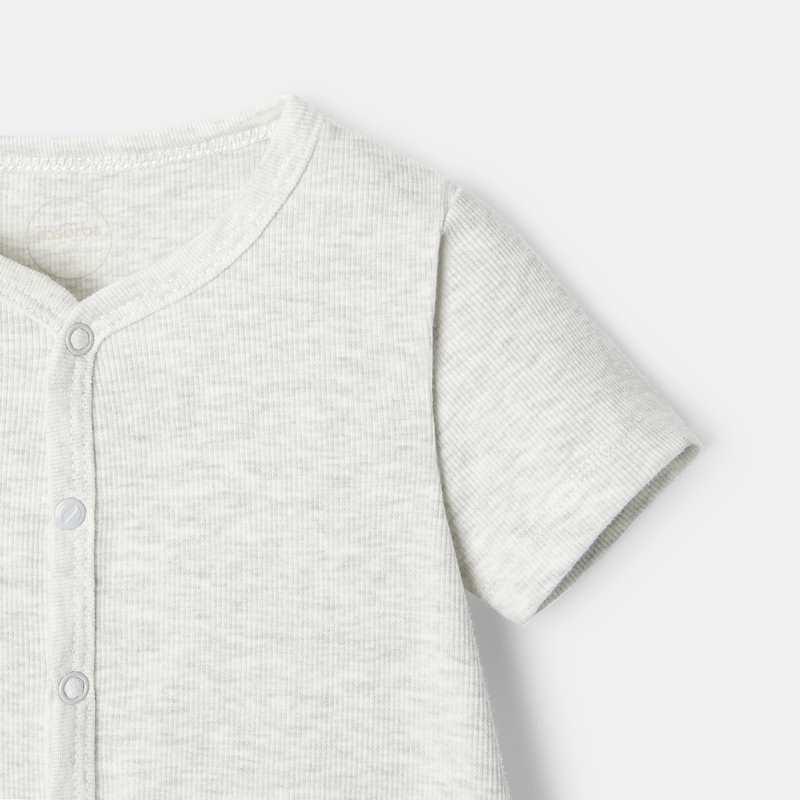 Pyjama court en coton blanc naissance Absorba