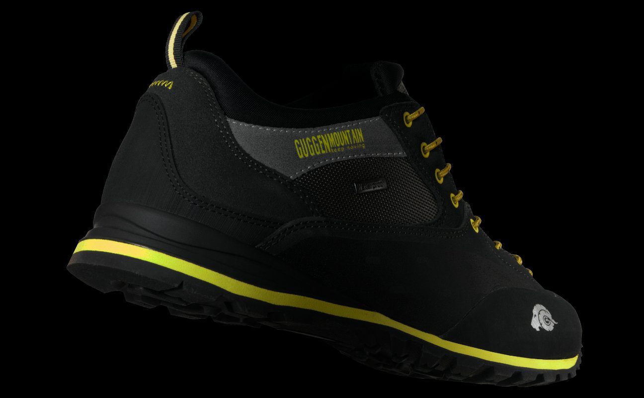 GUGGEN Mountain Trekkingschuh Wanderschuh Herren Zustiegschuh PT022 Gelb Wanderschuh Verstärkte Schuhspitze Bergschuhe Leder, Herrenwanderschuh