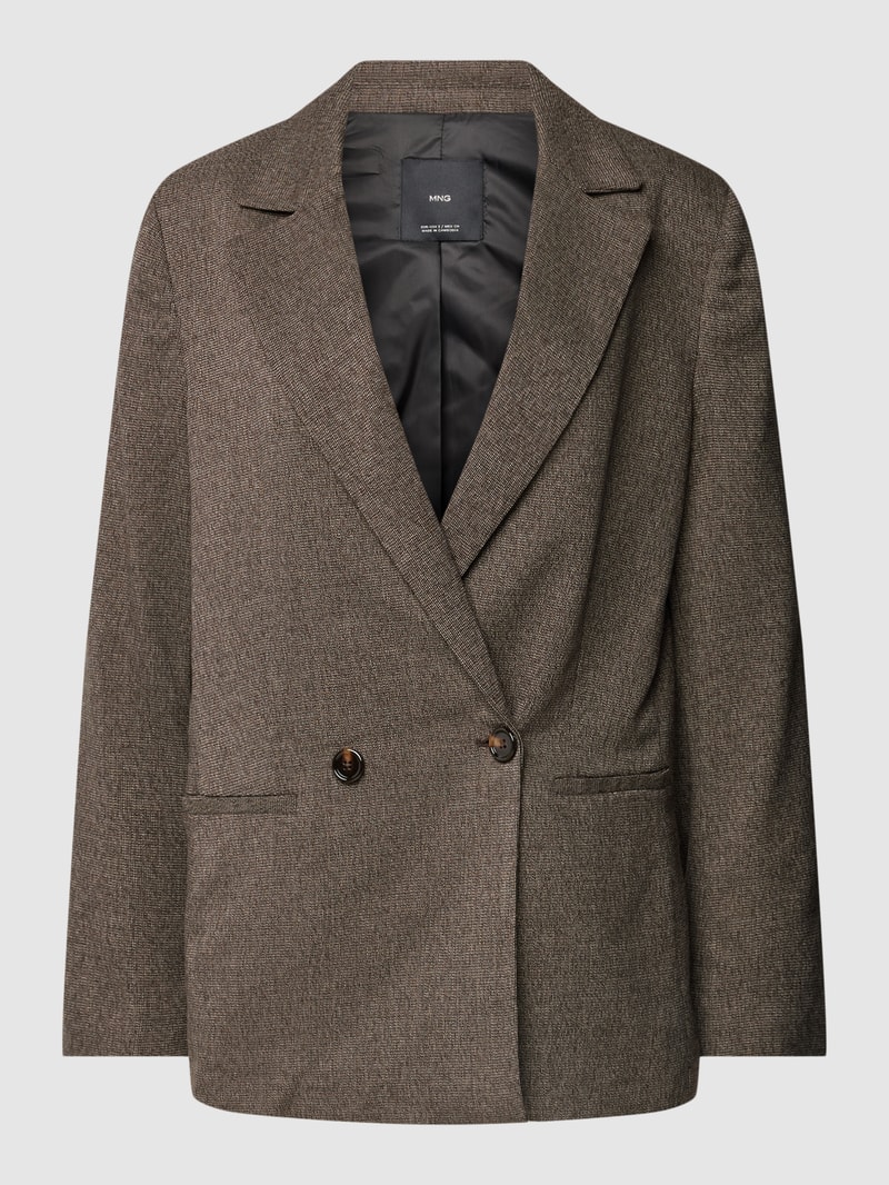 Blazer mit Hahnentrittmuster Modell 'CHARLOTT' in dunkelbraun