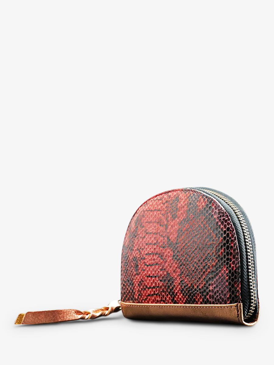 LePortefeuille Manon Python - Rouge Grenat