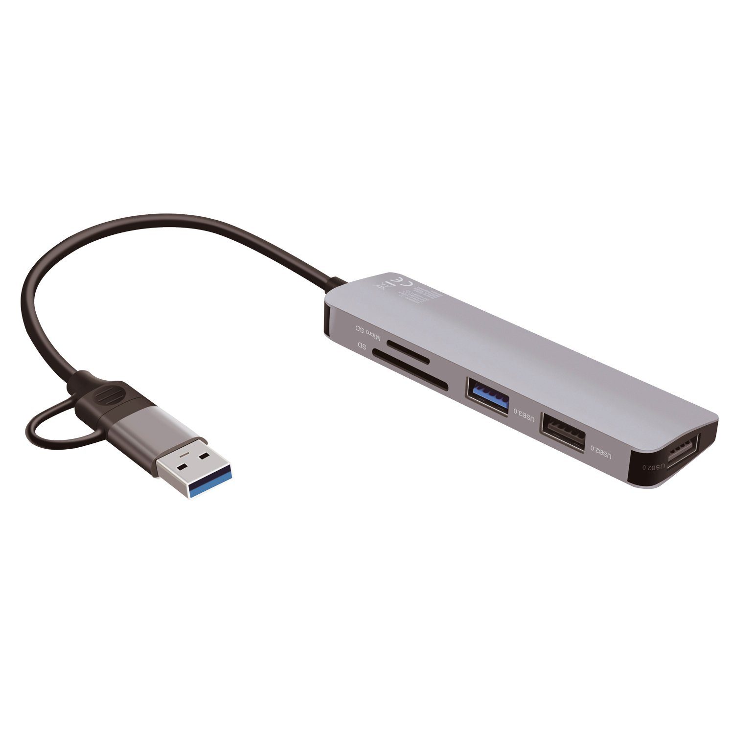 4smarts Laptop-Dockingstation 5 in1 Universal Mulitport USB Hub