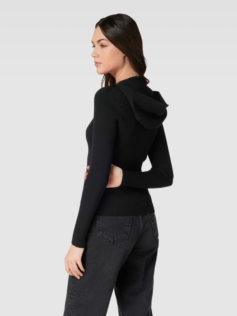 Sweatjacke mit Viskose-Anteil in schwarz