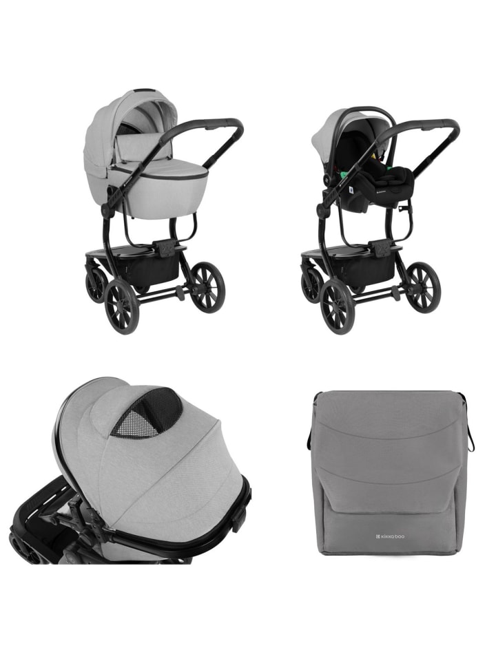 Kikkaboo Kombikinderwagen Irene 3 in 1 in grau günstig kaufen onesize