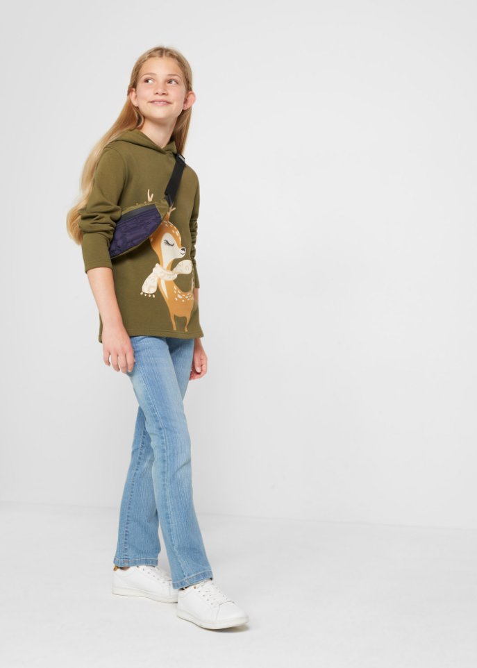 Mädchen Kapuzen-Sweatshirt aus Bio-Baumwolle