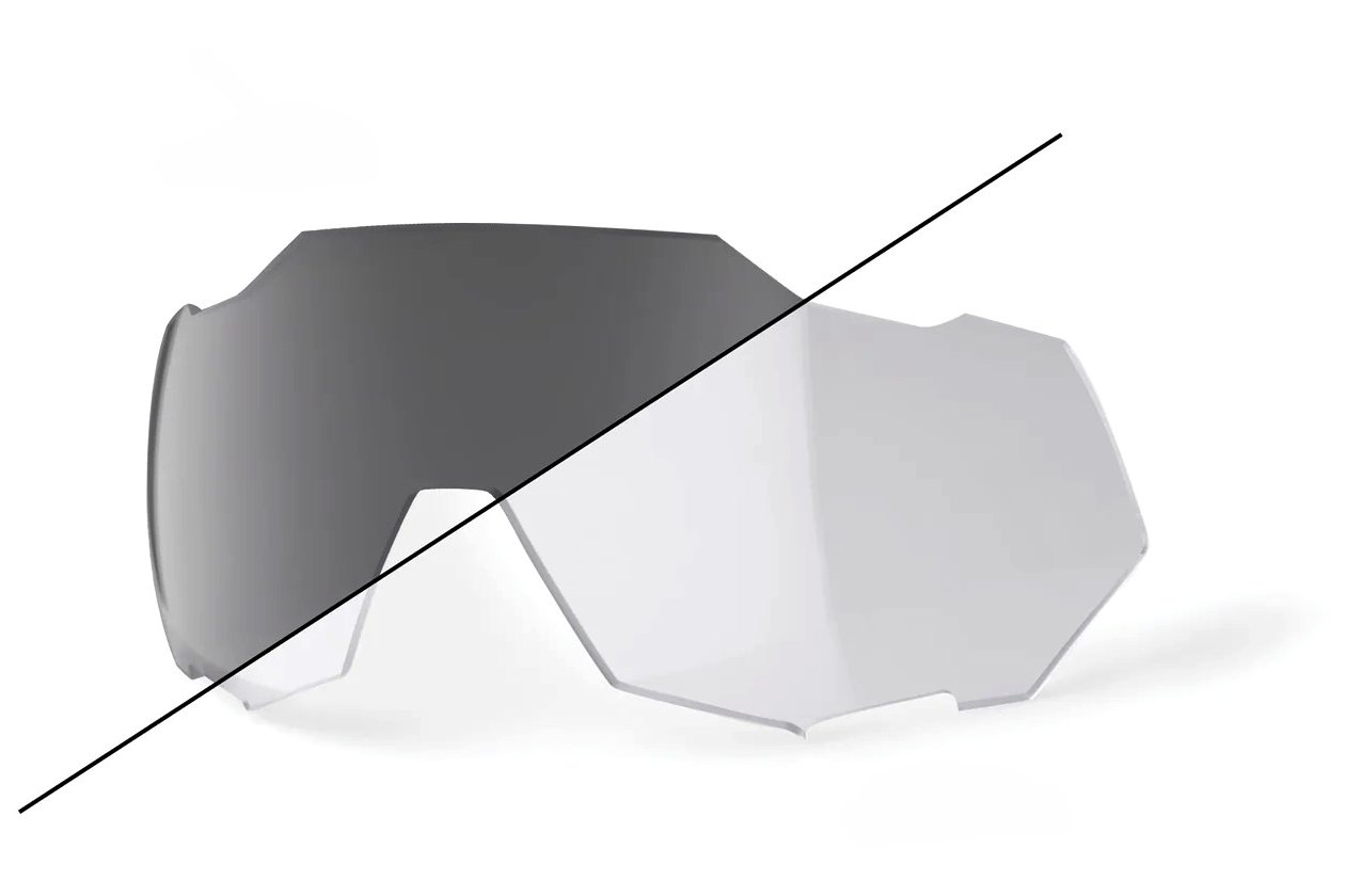 100 Percent Speedtrap clear smoke / Photochromic Replacement Lens