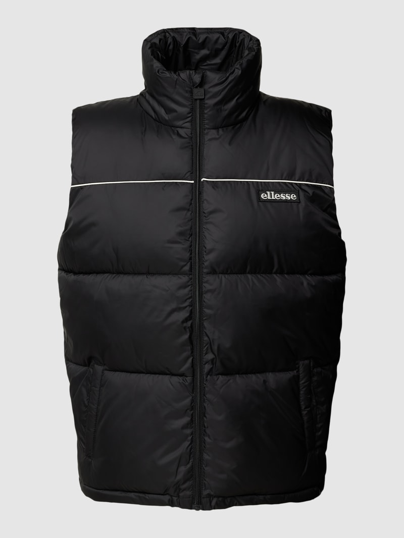 Steppweste mit Two-Tone-Machart Modell 'PASSERO' in schwarz