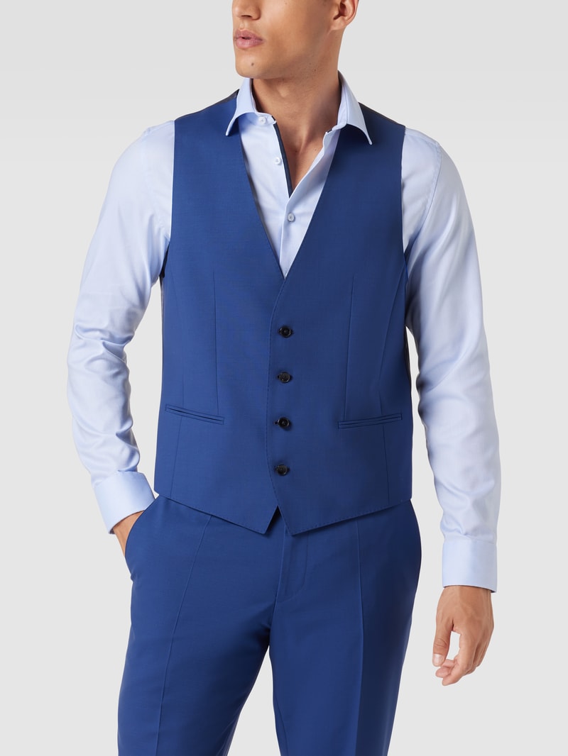 Weste mit Paspeltaschen Modell 'Huge Vest' in marineblau