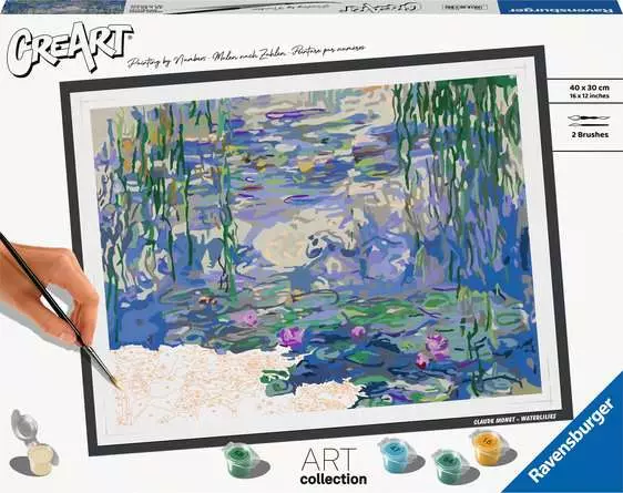 CreArt ART Collection: Seerosen (Monet) - Malen nach Zahlen für Erwachsene