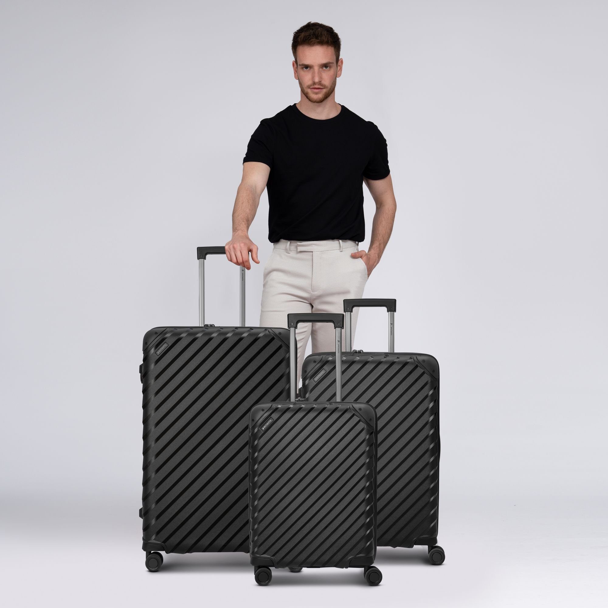Pactastic Trolleyset Collection 03, 4 Rollen, (3-teilig, 3 tlg), Polypropylen