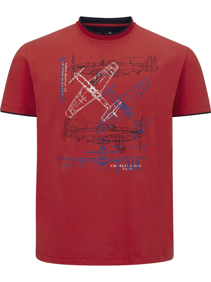 Charles Colby T-Shirt EARL DILLONS in rot günstig kaufen