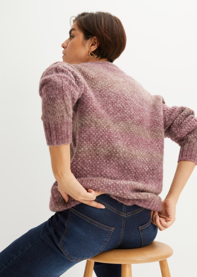 Pullover in Melange-Optik