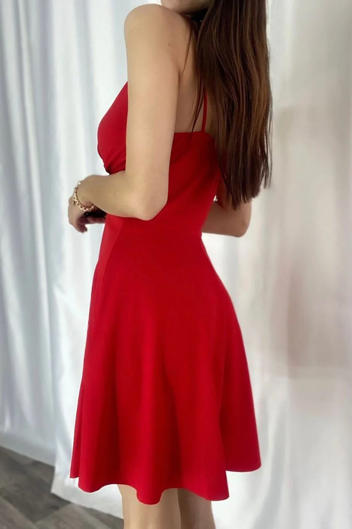 Deafox  Kleid - Rot - A-Linie