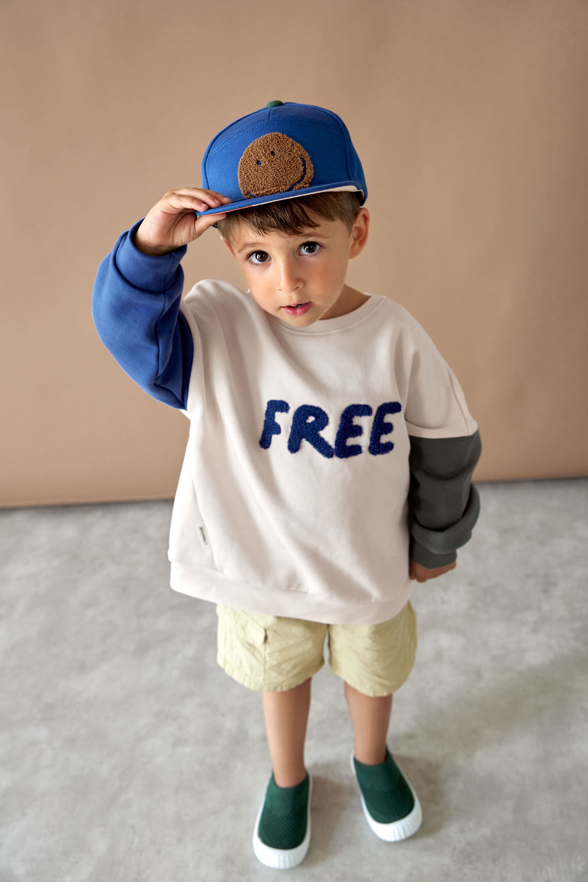 Kinder Cap - Little Gang, Smile Blau