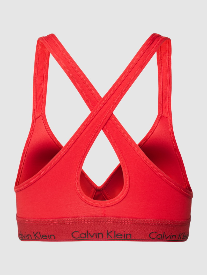 Bralette mit elastischem Label-Bund Modell 'HOLIDAY' in rot