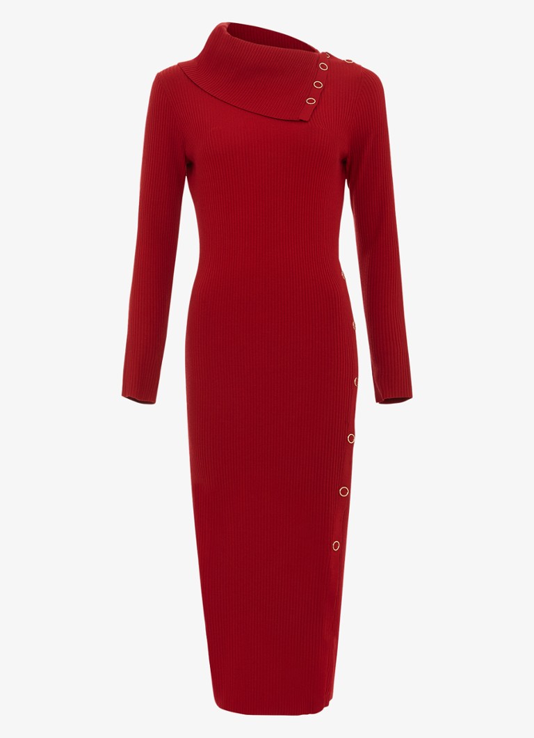 Abito midi a coste Phase Eight Willow con collo alto