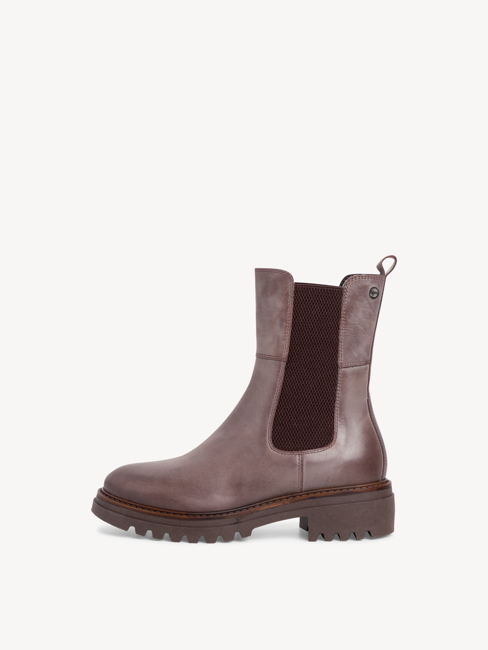 Bottine Chelsea en cuir - marron