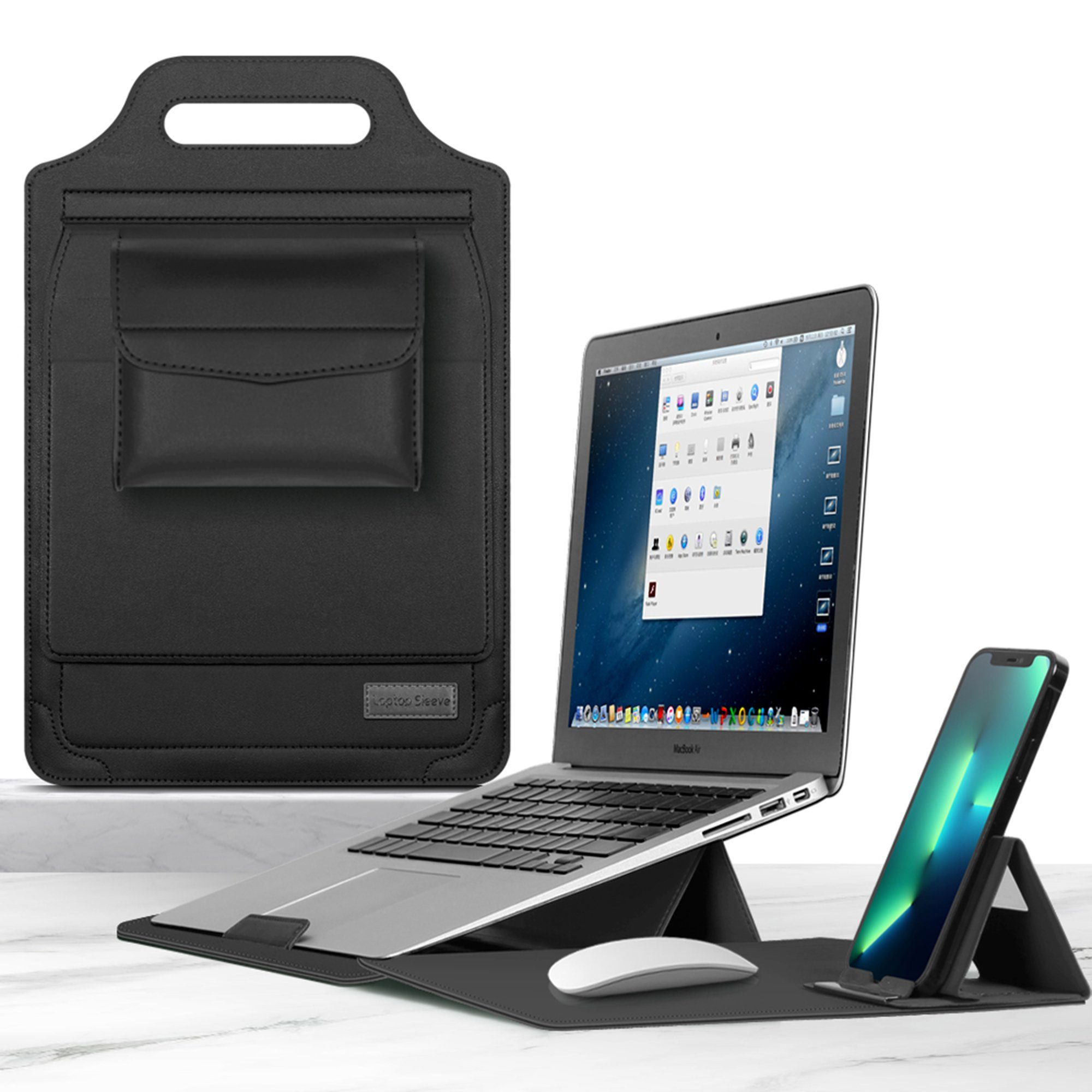 Tisoutec Laptoptasche Laptoptasche 13/16 Zoll für MacBook,Surface Hülle