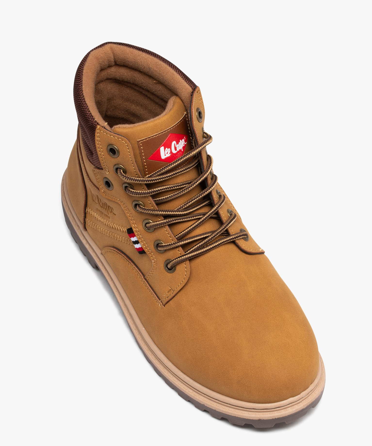 Boots homme unies casual avec col matelassé - Lee Cooper beige | GEMO