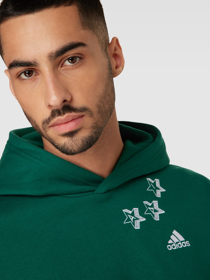 Hoodie mit Känguru-Taschen in dunkelgrün