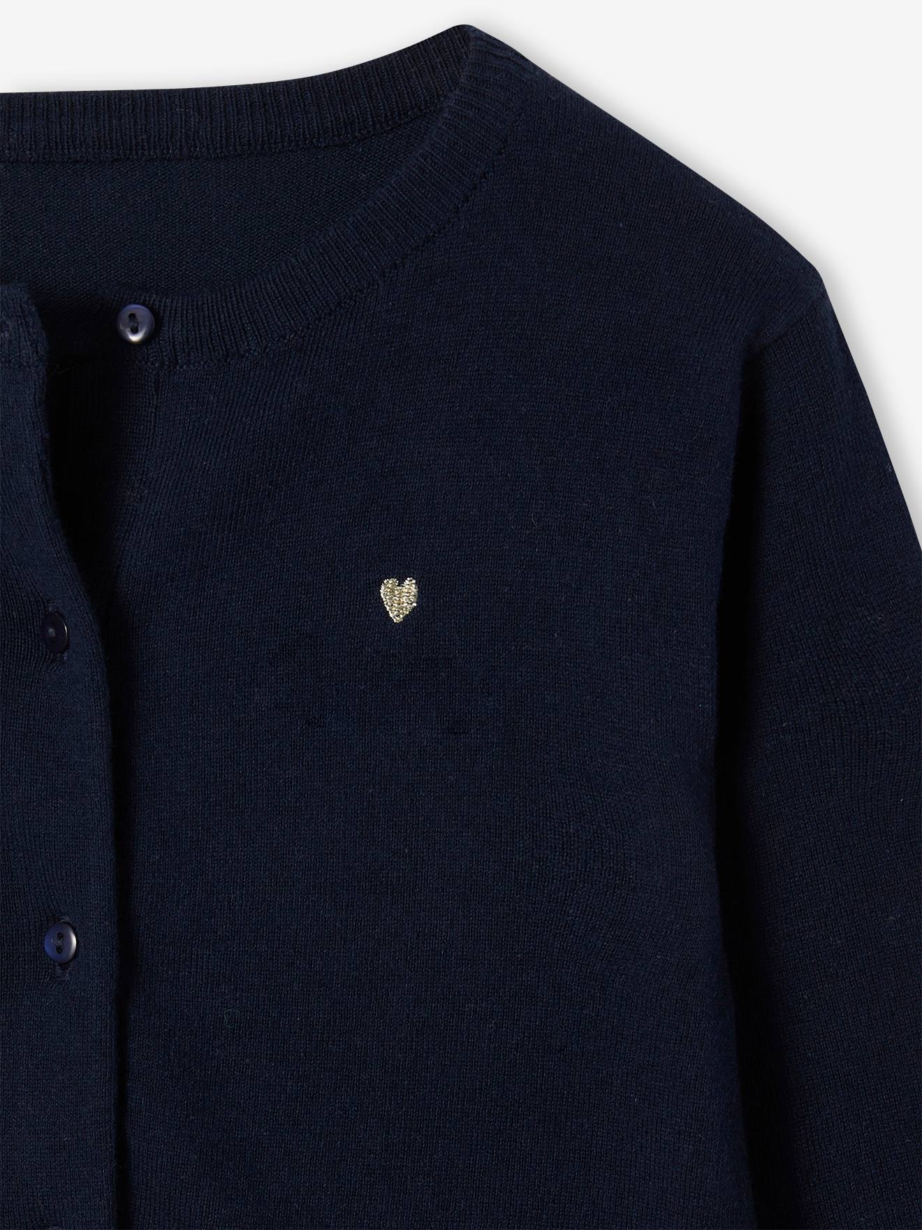 Vertbaudet Mädchen Strickjacke BASICS Oeko-Tex - mandelgrün
