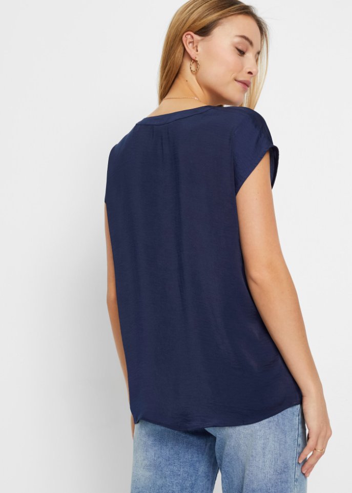 Satin-Bluse aus recyceltem Polyester