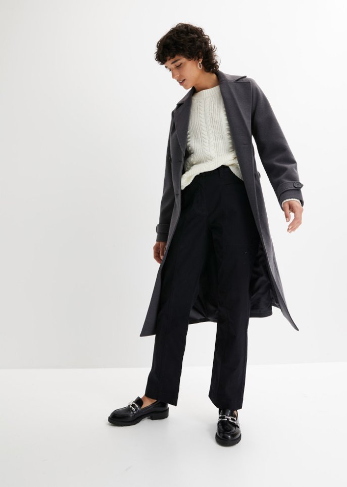 Twillhose mit High-Waist-Bequembund