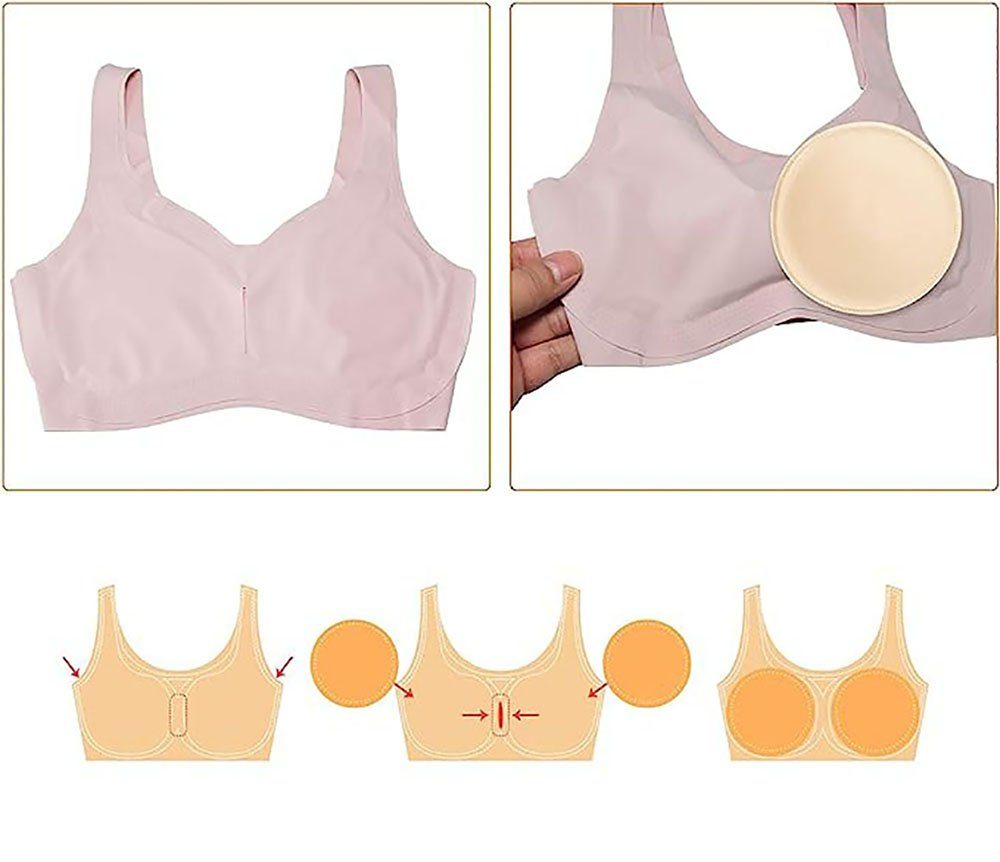 DRSEON BH-Einlagen 3 Paar Bra Einlagen Runde BH Insert Pads (3 Paar)