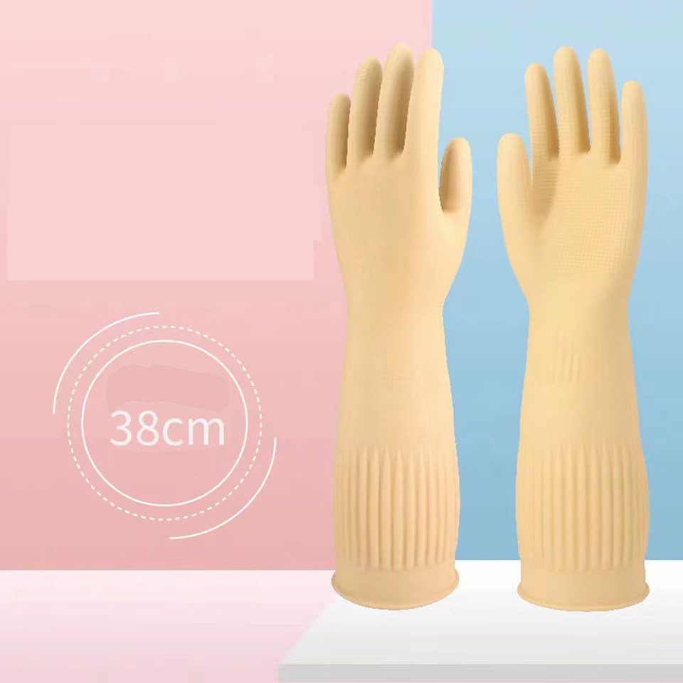 YUHRO Waschhandschuh Gummihandschuhe für die Küche und zum Geschirrspülen, 3 Paar., Schonende Reinigung, wasserdicht, wiederverwendbar.