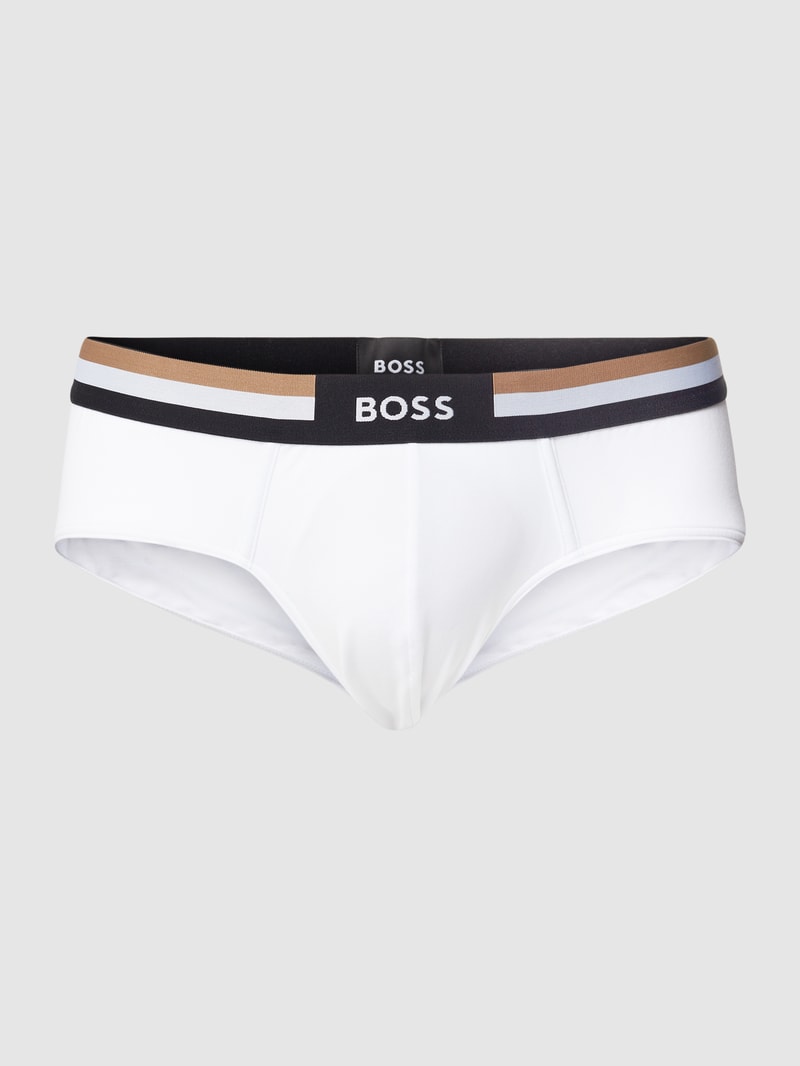 Slip mit Logo-Bund Modell 'Motion' in weiß