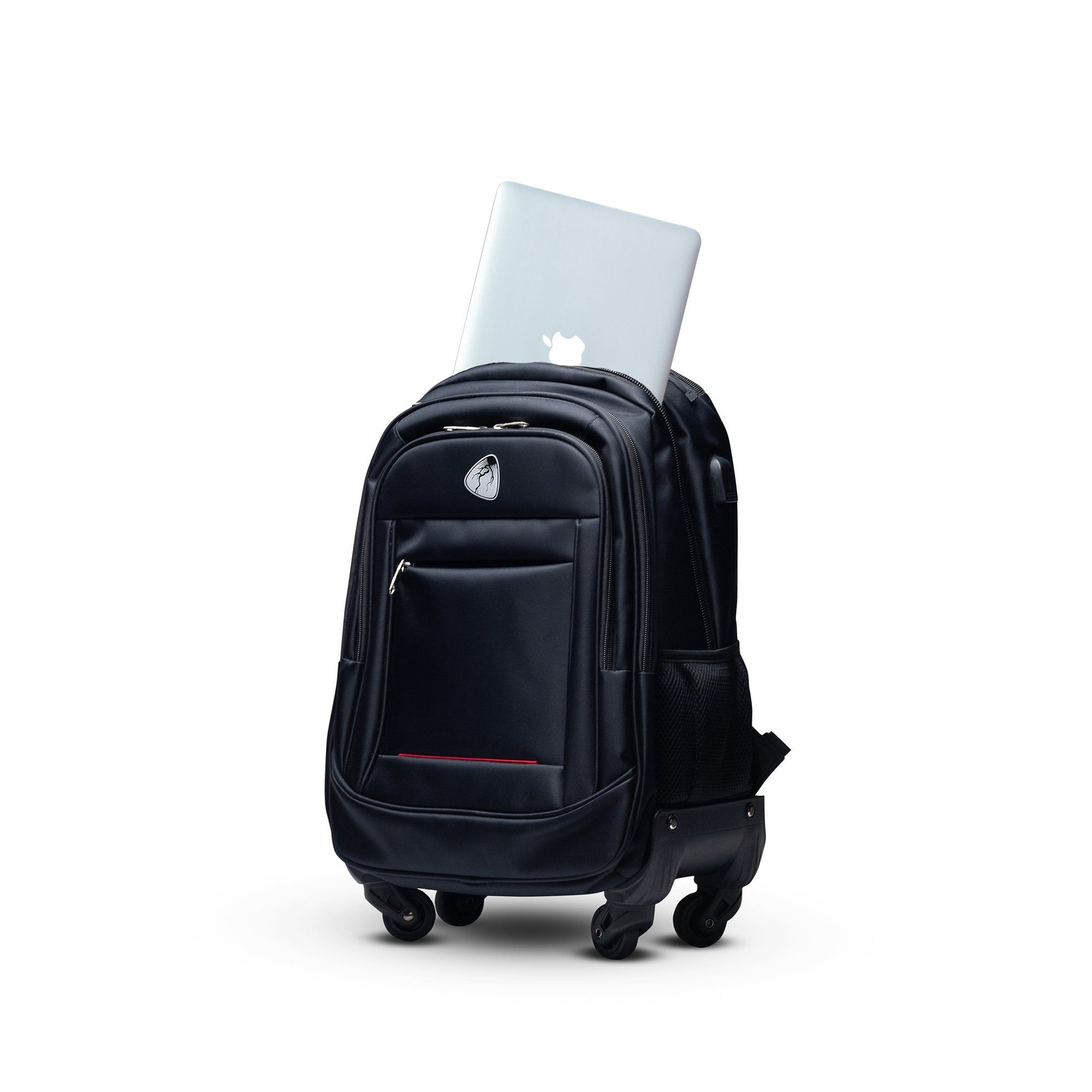 BLITZER Business-Trolley Businessrucksack Laptop-Tasche mit Trolley-Funktion, Als Rucksack und Trolley nutzbar