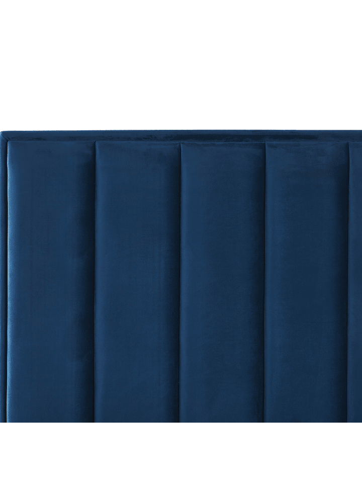 Beliani Schlafzimmer Set SEZANNE in Blau/Schwarz - (W) 150 x (H) 142 x (L) 215 cm günstig kaufen onesize