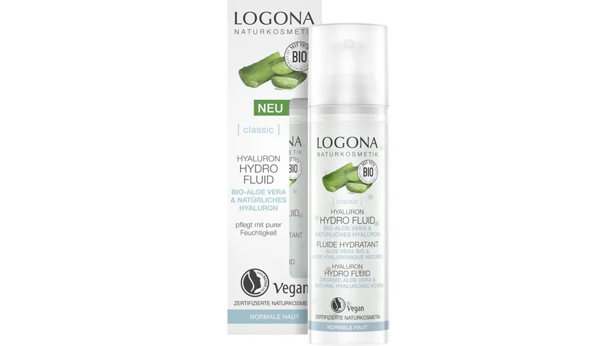 LOGONA CLASSIC Hyaluron Hydro Fluid Bio-Aloe Vera & Hyaluronsäure 30 ml