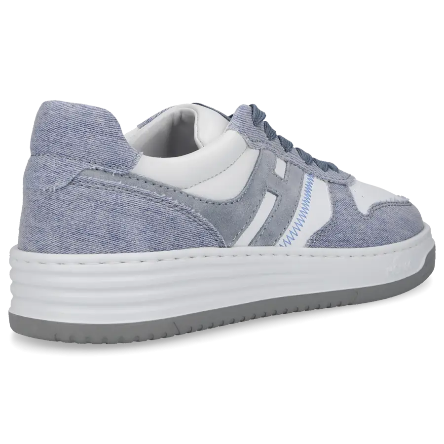 Hogan - Sneaker low H630 Kalbsleder Denim - weiß