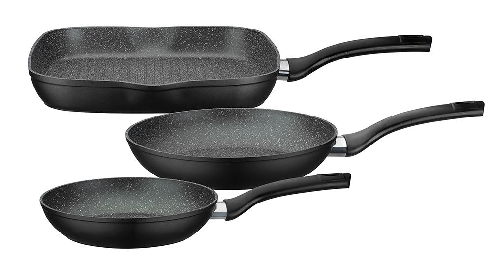 GSW Pfannen-Set Gourmet Granit 3-tlg. inkl. Grillpfanne