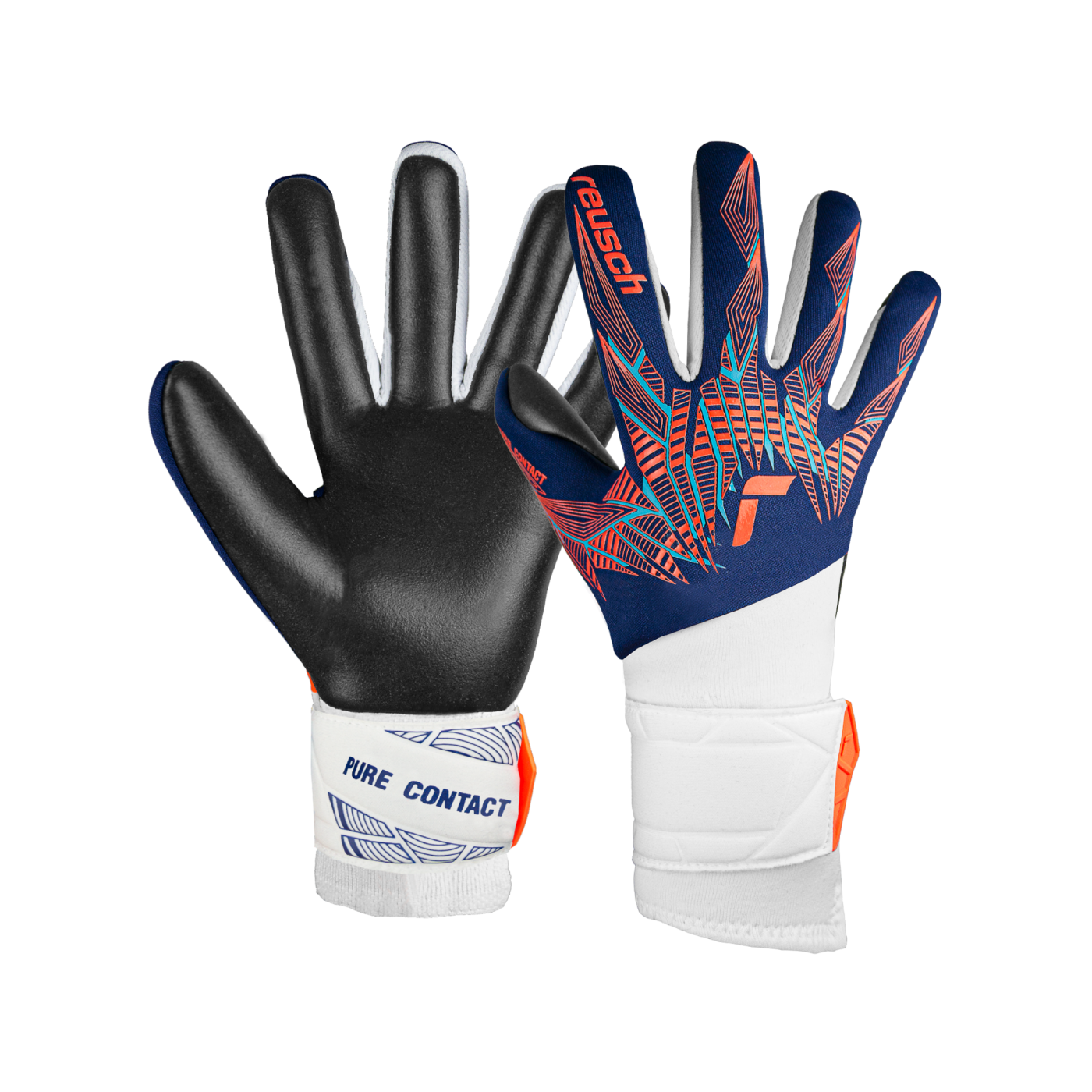 Reusch Pure Contact Silver TW-Handschuhe Blau Orange Schwarz F4848