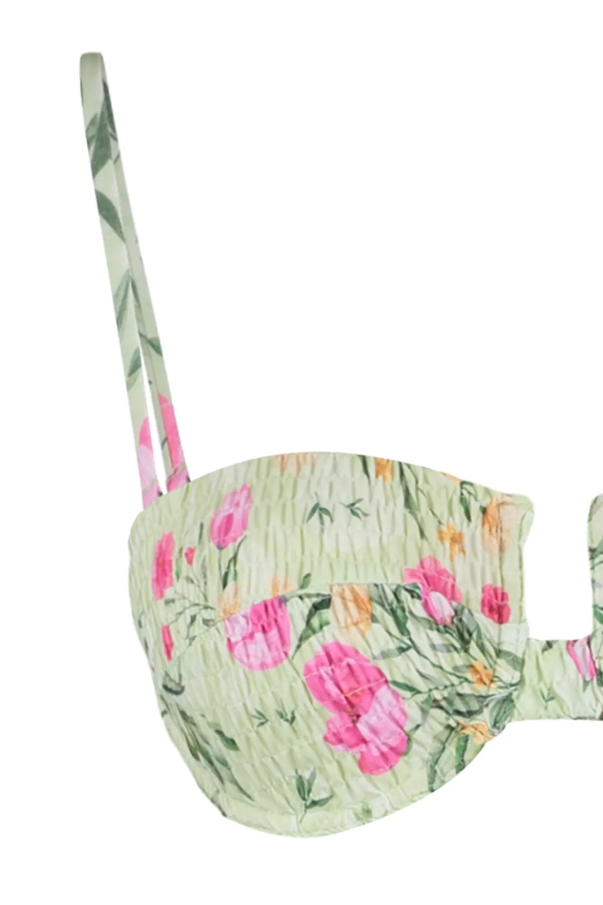 Trendyol Collection  Mehrfarbiges Gype-Bikinioberteil mit Blumenmuster TBESS22BU0288