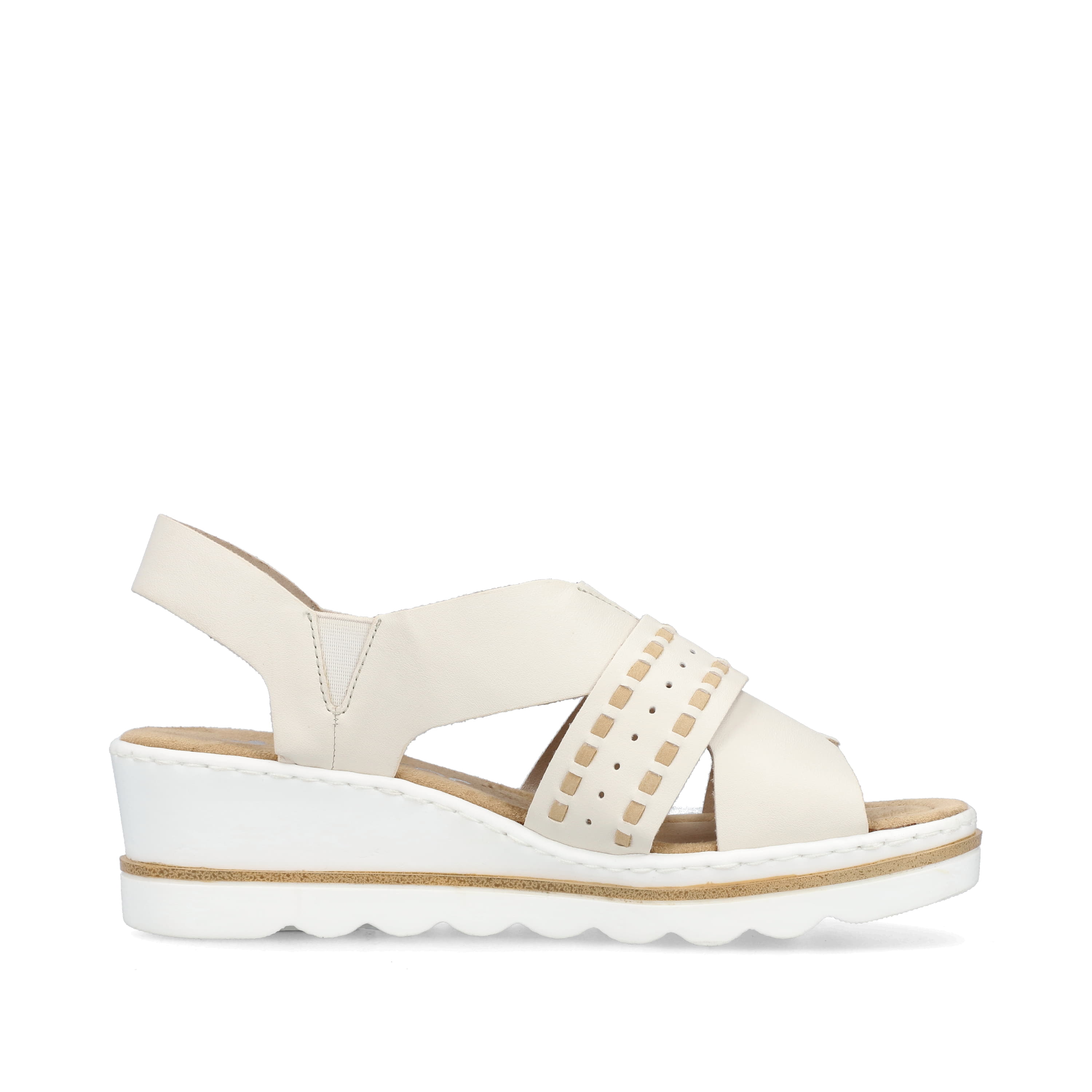 Rieker Damen Keilsandaletten hellbeige