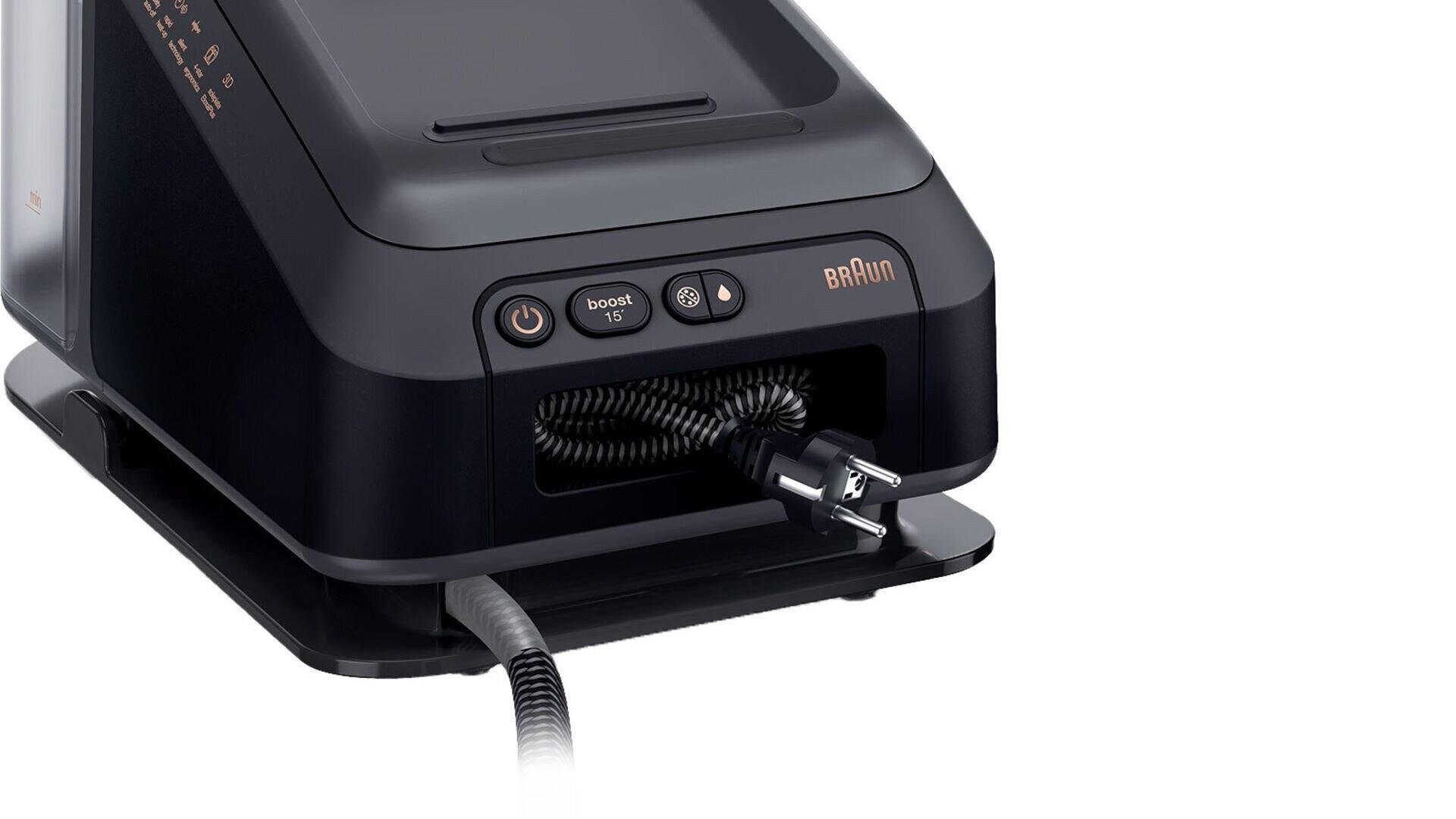 Braun Dampfbügelstation CareStyle 7 Pro IS7286 BK, 2000,00 ml Wassertank, Weltweit erste FreeGlide 3D Bügelsohle