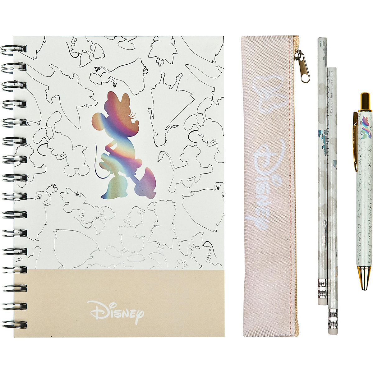 Schreibgeschenkset   Minnie Mouse Special, 6-tlg. inkl. Notizbuch & Etui