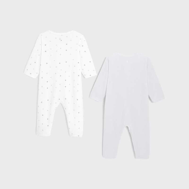 Dors-bien velours (lot de 2) gris naissance